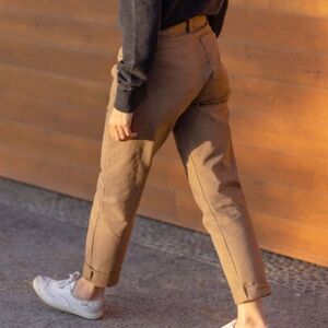 Alex Crane Canvas Cham Pants in Chai Size 28